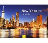 Edition Seidel Calendrier mural de qualité supérieure New York la nuit 2026 - Format A3 - Amérique - Big Apple Manhattan Metropole Skyline