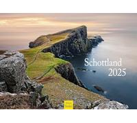 Edition Seidel Calendrier mural Ecosse 2025 de qualité supérieure - Format A3 - Pour l'Europe et le Royaume-Uni - Highlands - Édimbourg - Île de Skye - Côte escarpée