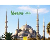 Edition Seidel Calendrier mural Istanbul 2026 - Format A3 - Pour l'Europe, l'Asie, la Turquie, le Bosphore, la Sainte, la Sophie, la mosquée et la métropole
