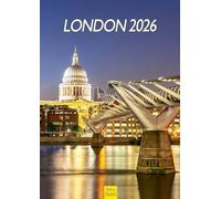 Edition Seidel Calendrier mural London 2026 de qualité supérieure - Format A3 - Motif Big Ben Westminster Tower Bridge Themse Metropole Skyline