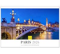 Edition Seidel Calendrier mural Paris 2026 - Format A3 - Calendrier mural Europe France Louvre Notre Dame Sa métropole Skyline Christian Müringer
