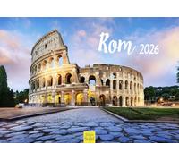 Edition Seidel Calendrier mural Rome 2026 - Format A3 - Pour l'Europe - Italie - Vatican - Romains - Colisée - Place Saint-Pierre Rainer Mirau