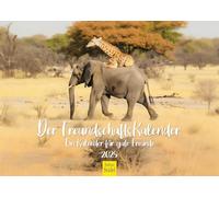 Edition Seidel Calendrier Premium de l'amitié 2025 Format DIN A3 Calendrier mural en allemand pour bons amis images avec des animaux citations de sagesse inspiration