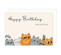Edition Seidel Carte d'anniversaire de qualité supérieure avec enveloppe. Carte de vœux Billet Happy Birthday humour drôle cool homme femme garçon fille adolescent enfant chat cool (G3467 SW023)