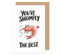 Edition Seidel Carte d'anniversaire de qualité supérieure avec enveloppe - Carte de vœux d'anniversaire - Happy Birthday - Pour femme et petite amie - Humour Shrimps (G3771 SW025)