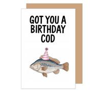 Edition Seidel Carte d'anniversaire de qualité supérieure avec enveloppe - Carte de vœux d'anniversaire - Pour homme, femme, petit ami, petite amie - Poisson drôle (G3777 SW025)