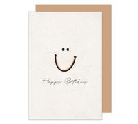 Edition Seidel Carte d'anniversaire de qualité supérieure avec enveloppe - Carte de vœux d'anniversaire - Pour homme, femme, enfant - Smiley (G3645 SW024)
