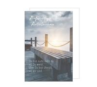 Edition Seidel Carte de condoléances de qualité supérieure avec enveloppe - Carte de condoléances avec inscription en allemand - T1143 SW024