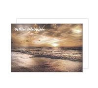 Edition Seidel Carte de condoléances de qualité supérieure avec enveloppe Carte de condoléances Carte de condoléances Carte de condoléances Motif : coucher de soleil Pour un enterrement de