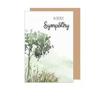 Edition Seidel Carte de condoléances de qualité supérieure avec enveloppe en papier kraft - Carte de condoléances - Avec arbre profond et sympathie - Aquarelle - Pour la participation et la compassion