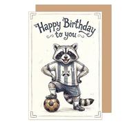 Edition Seidel Carte de vœux d'anniversaire de qualité supérieure avec enveloppe. Carte de vœux avec inscription en anglais. Motif raton laveur. Cadeau d'amour pour homme garçon (G4017 SW2026)