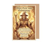Edition Seidel Carte de vœux d'anniversaire de qualité supérieure avec enveloppe - Carte de vœux avec inscription en allemand - Pour homme, femme, petit ami, petite amie - Magie Magie Zauber (G3976