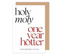 Edition Seidel Carte de vœux d'anniversaire de qualité supérieure avec enveloppe. Carte de vœux avec inscription humoristique en anglais. Cadeau d'amour pour homme et femme (G3912 SW2026)