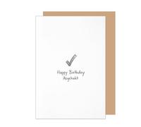 Edition Seidel Carte de vœux d'anniversaire de qualité supérieure avec enveloppe - Carte de vœux pliante avec inscription « Happy Birthday » - Pour homme, femme, amis - Liste de contrôle - Humour