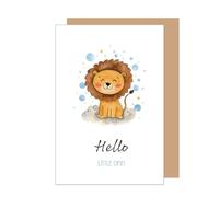 Edition Seidel Carte de vœux de naissance de qualité supérieure avec enveloppe Carte de félicitations Hello Little One pour fille garçon bébé les parents (E291 SW025)