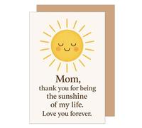 Edition Seidel Carte de vœux de qualité supérieure pour la fête des mères avec enveloppe - Carte de vœux avec inscription en anglais Sunshine of my life Love you forever - Pour maman - Soleil mignon