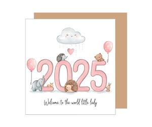 Edition Seidel EQ136 SW025 Carte de vœux carrée de qualité supérieure pour naissance avec enveloppe