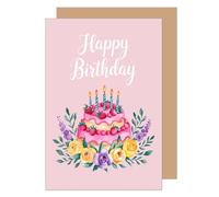 Edition Seidel G3798 SW025 Carte d'anniversaire avec enveloppe Motif fleurs