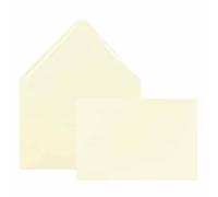 Edition Seidel Lot de 100 enveloppes de qualité supérieure - Format similaire à B6 - 12 x 17,5 cm - 80 g/m² - Ivoire, 100 pièces
