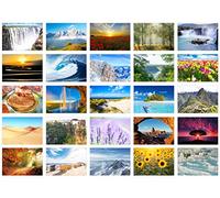 Edition Seidel Lot de 25 cartes postales de qualité supérieure - Paysages de mer, montagnes, forêts - Cartes postales (20237)