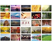Edition Seidel Lot de 25 cartes postales de sagesse asiatique avec dictons d'amour, d'amitié, motivation objectifs, Bouddha