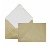 Edition Seidel Lot de 25 enveloppes de qualité supérieure - Couleur dorée - Format similaire au format B6 - 12 x 17,5 cm - 80 g/m² (or, 25 pièces/pièce)