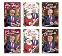 Edition Seidel Lot de 6 (3 x 2) cartes de Noël de qualité supérieure avec enveloppes - Cartes doubles pliantes - Cartes postales de Noël - Cartes postales en anglais