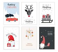 Edition Seidel Lot de 6 cartes de Noël de qualité supérieure avec enveloppe - Cartes postales de Noël