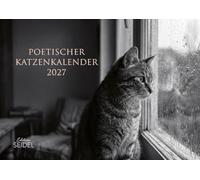 Edition Seidel Premium calendrier Calendrier poétique des chats 2027 Format DIN A3. Calendrier mural allemand calendrier chats chat noir et blanc citations poésie poèmes photographie d'art