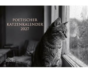 Edition Seidel Premium calendrier Calendrier poétique des chats 2027 Format DIN A3. Calendrier mural allemand calendrier chats chat noir et blanc citations poésie poèmes photographie d'art