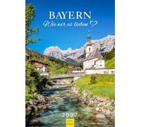 Edition Seidel Premium calendrier La Bavière comme nous l'aimons 2027 Format DIN A3. Calendrier mural allemand Allemagne Wurtzbourg Bamberg Danube lacs nature paysages Christian Müringer