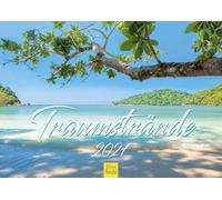 Edition Seidel Premium calendrier plages de rêve 2027 Format DIN A4. Calendrier mural allemand Caraïbes Maldives Seychelles République dominicaine plage mer côte palmiers