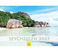 Edition Seidel Premium calendrier Seychelles 2027 Format DIN A5. Calendrier mural allemand afrika Inseln Victoria plages de rêve Lagunen Riffe