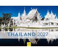 Edition Seidel Premium calendrier Thaïlande 2027 Format DIN A5. Calendrier mural allemand Asie Bangkok Phuket parc national ruines Bouddha temple skyline Stefan Becker