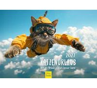Edition Seidel Premium calendrier Vacances de chats 2027 Format DIN A5. Calendrier mural allemand calendrier chats chats drôles citations humour vacances voyage plage montagne bien-être