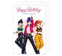 Edition Seidel Premium Carte d'anniversaire avec enveloppe. Carte de vœux Happy Birthday pour les fans de K-Pop fille cool gang (G4241 SW026)