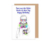 Edition Seidel Premium carte d'anniversaire avec enveloppe. Carte de vœux pliée avec texte en allemand pour homme ami adolescents cool humour (G4169 LBW26)