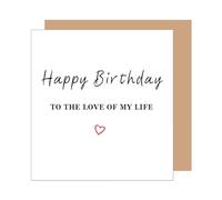 Edition Seidel Premium carte d'anniversaire carrée avec enveloppe Carte de voeux avec pour homme femme ami avec dicton romantique (GQ422 SW025)