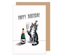 Edition Seidel Premium Carte d'anniversaire de qualité supérieure avec enveloppe Carte de vœux Happy Birthday pour homme femme ami petite amie motif drôle (G3721 SW025)