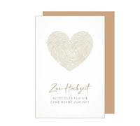 Edition Seidel Premium Carte de vœux de mariage avec enveloppe. Carte de félicitation texte allemand mariage couple homme & femme amour cœur avenir (H530 SW026)