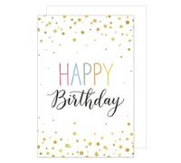 Edition Seidel Premium XXL carte d'anniversaire avec enveloppe. Carte de vœux format DIN A4 Happy Birthday pour homme femme confettis (A4-G1026)