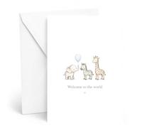 Edition Seidel Premium XXL carte de naissance avec enveloppe. Carte de vœux format DIN A4 avec texte en anglais pour Bébé garçon Unisexes-Bébés (36191 E1012)