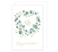 Edition Seidel Premium XXL Maxi Carte de vœux pour mariage avec enveloppe Format DIN A4. Carte de mariage, carte de vœux avec texte anglais pour le couple marié homme & femme Mr & Mrs Just Married (A4