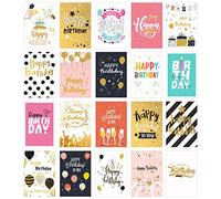 Edition Seidel set avec 20 cartes d'anniversaire exclusives de haute qualité avec enveloppe - carte d'anniversaire pour femme et homme - joyeux anniversaire - dictons