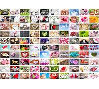 Edition Seidel Set de 100 cartes postales de mariage de qualité supérieure - Jeu de mariage : une carte postale de chaque semaine - Cadeau de mariage - Amour + Cœur - Idée de décoration, St-Valentin