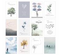 Edition Seidel set de 12 cartes de condoléances sensibles avec enveloppes. Cartes de condoléances carte enveloppe texte de sympathie condolence