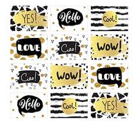 Edition Seidel Set de 12 cartes postales avec dictons - Cartes avec citation, vie, motivation, cartes d'anniversaire Yes Love Ciao Hello Wow