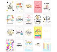 Edition Seidel Set de 20 cartes d'anniversaire exclusives de qualité supérieure avec enveloppe - carte anniversaire pour homme et femme