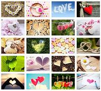 Edition Seidel Set de 20 cartes postales de mariage de qualité supérieure - Jeu de mariage : une carte postale de chaque semaine - Cadeau de mariage - Amour + Cœur - Idée de décoration, St-Valentin