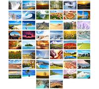 Edition Seidel Set de 50 cartes postales Premium Paysages Nature Mer Montagnes Forêts Vallées